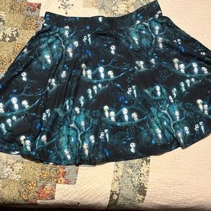 Princess Mononoke Mini-Skirt with Kodama Forest Spirits